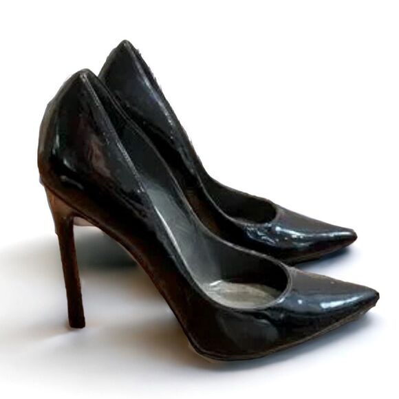 Stuart Weitzman Queen Stiletto Pumps / High Heels jn Black Patent - Picture 1 of 9